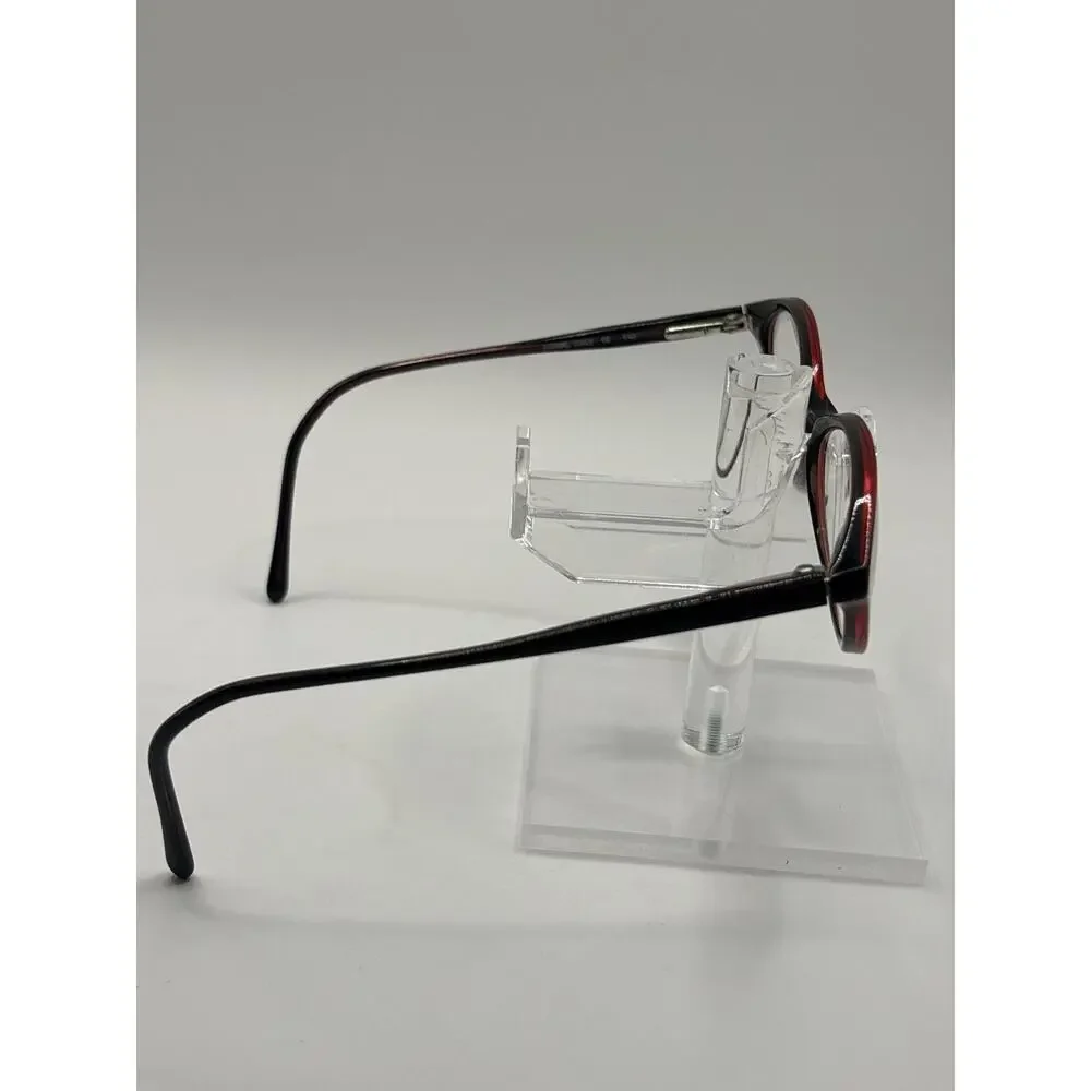 Vintage Marchon Eyeglasses Black Red Cat Eye Frame Italy 140mm Women's